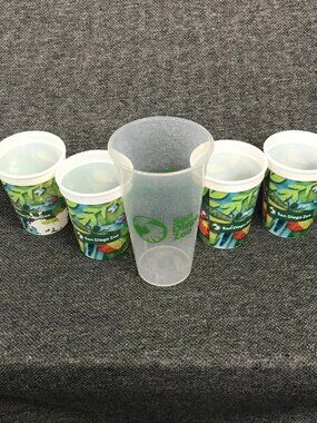 Lot of 5 San Diego Zoo Safari Park Souvenirs Reusable Plastic Cups
